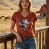 T-shirt met opdruk cowgirl